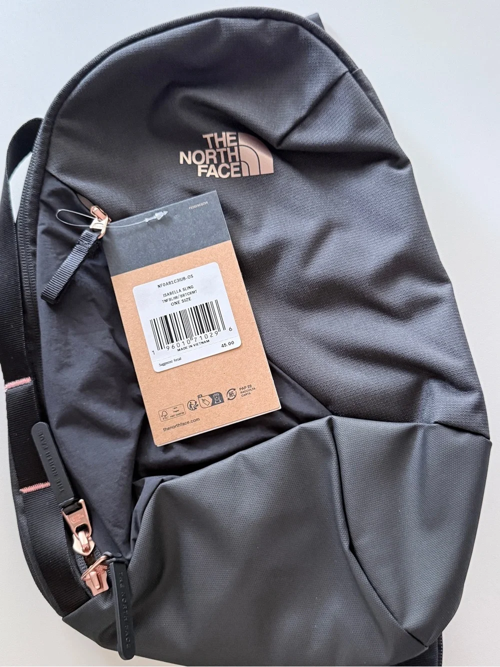 The North Face Isabella Black Sling Backpack NWT